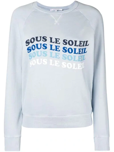 Frame Printed Sweatshirt - Blue