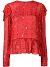 Preen Line Bryoni Floral Vine Top In Red