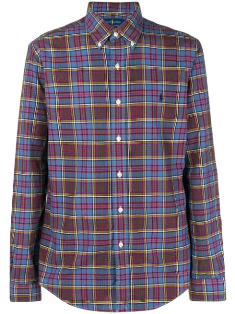 plaid polo button down shirts