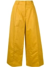 Marni Wide Leg Cropped Trousers - Yellow