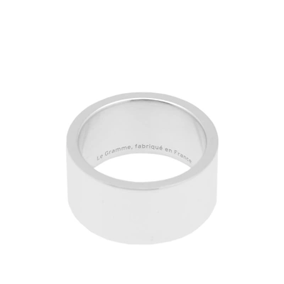 Le Gramme Brushed Ribbon Ring In Silver