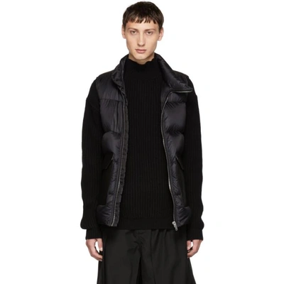 Rick Owens Padded Shell-down Gilet In 09 Black