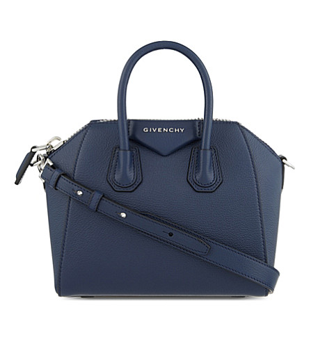Givenchy Antigona Mini Leather Tote In Night Blue | ModeSens