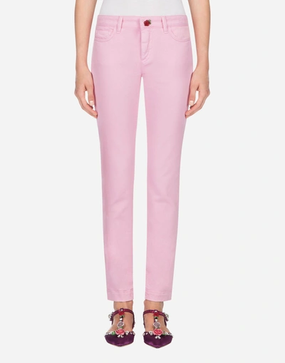 Dolce & Gabbana Pretty-fit Jeans In Stretch Cotton In Pink