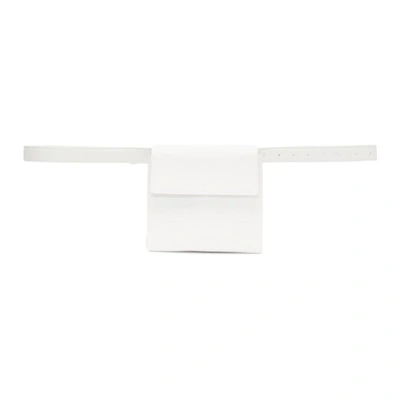 Jil Sander White Mini Belt Pouch In 113 White