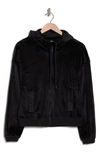 90 Degree By Reflex Double Butter Fleece Zip-up Hoodie In Black