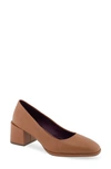 Aerosoles Alae Block Heel Pump In Tan Leather