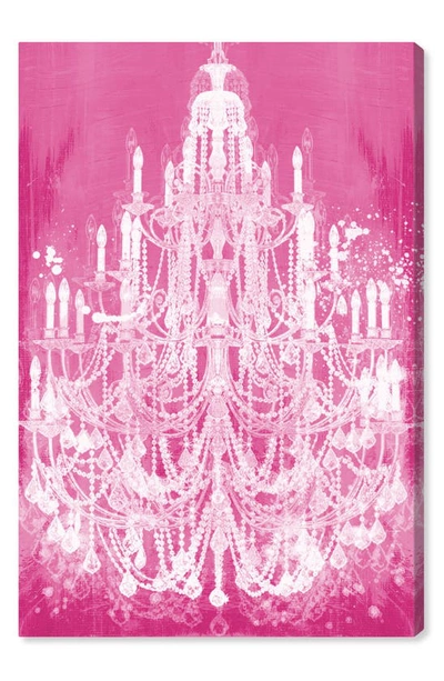 Wynwood Studio Candles Chandelier Canvas Wall Art In Pink