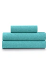 Ella Jayne Home Blue Heather Jersey Knit 3-piece Twin Sheet Set In Green