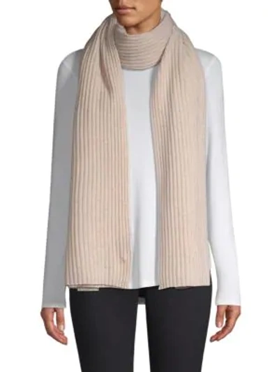 Saks Fifth Avenue Collection Cashmere Ribbed Scarf In Chanterell