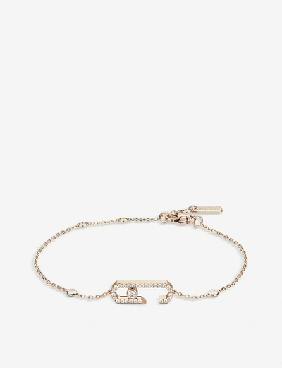 Messika Move Addiction 18ct Rose-gold And Diamond Bracelet In Pink