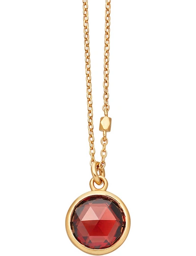 Astley Clarke Stilla 18ct Gold-plated Garnet Pendant Necklace