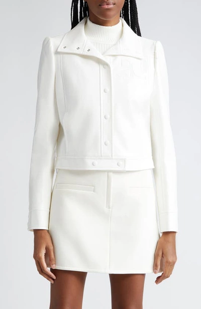 Courrèges Re-edition Vinyl Jacket In Heritage White