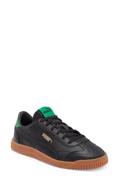 Puma Club 5v5 Sneaker In  Black- Black-green