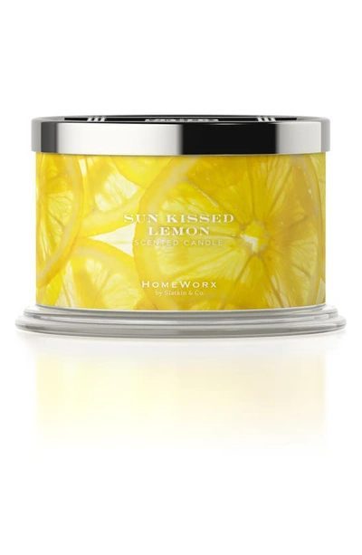 Homeworx Sun Kissed Lemon Scented Candle In Yellow