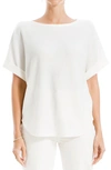 Max Studio Short Sleeve Ribbed T-shirt In White