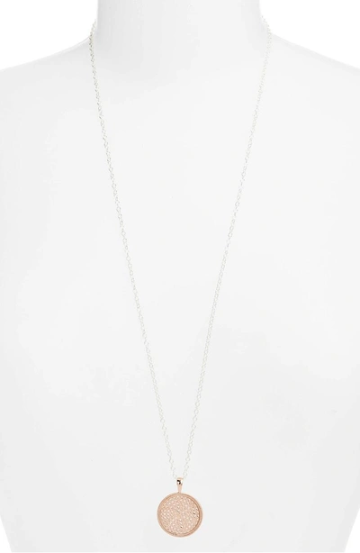 Anna Beck Rev Pendant Necklace In Rose Gold/ Silver