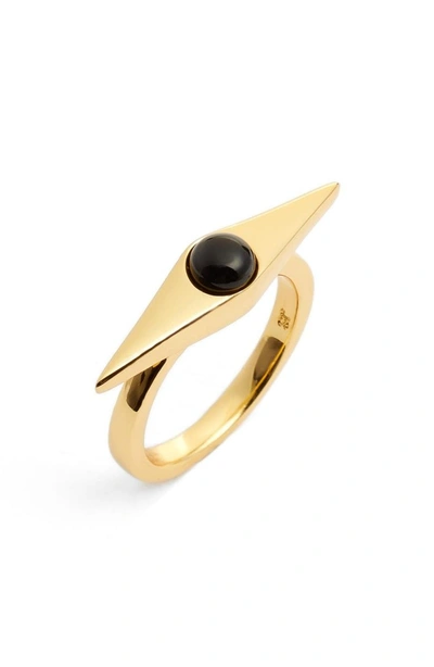 Jules Smith Virtue Ring In Gold/ Black