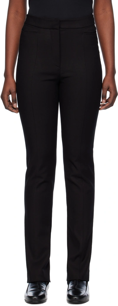 Totême Slim-leg Crepe Trousers In 001 Black