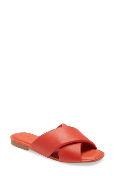 Caslon Calla Slide Sandal In Orange Tangerine