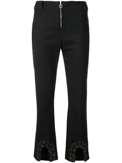 Paco Rabanne Cropped Trousers In Black