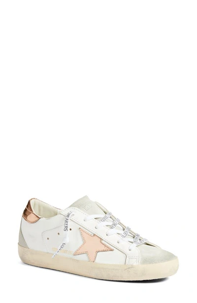 Golden Goose Super-star Low Top Sneaker In White/pink