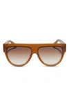 Diff Georgie 58mm Gradient Shield Sunglasses In Brown Gradient
