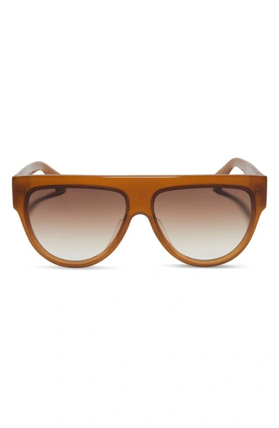 Diff Georgie 58mm Gradient Shield Sunglasses In Brown Gradient