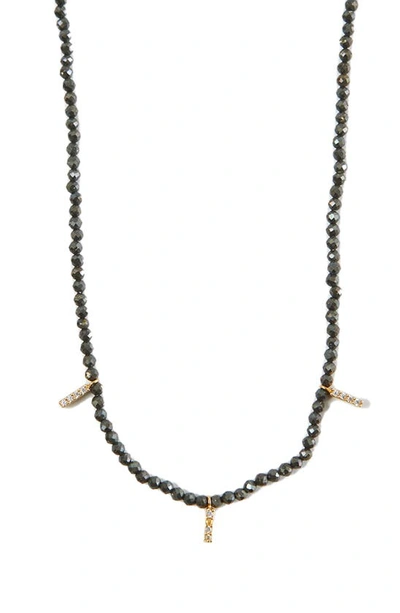 Argento Vivo Sterling Silver Beaded Charm Necklace In Gold