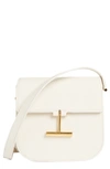 Tom Ford Mini Tara Grained Leather Crossbody Bag In Chalk