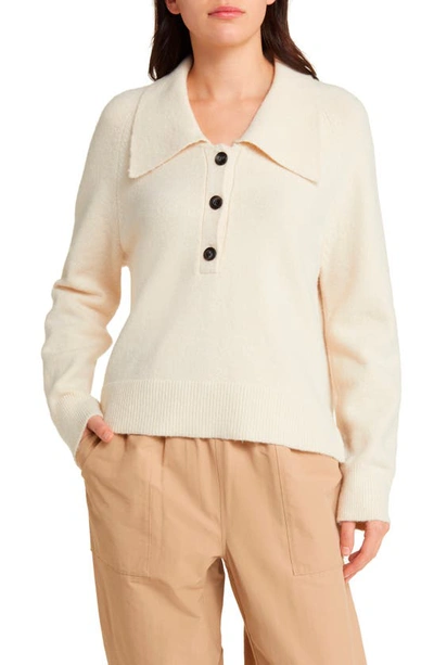 Masai Copenhagen Faye Collar Sweater In Whitecap