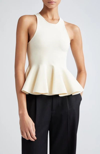 A.l.c Talia Peplum Sweater Tank In Powder Yellow