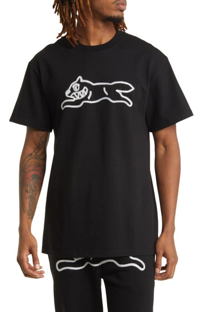 Icecream Burner Oversize Running Dog T-shirt In Black