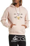 Icecream Croissant Embroidered Hoodie In Rose Smoke