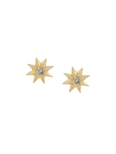 Rachel Jackson Diamond Shooting Star Stud Earrings In Gold