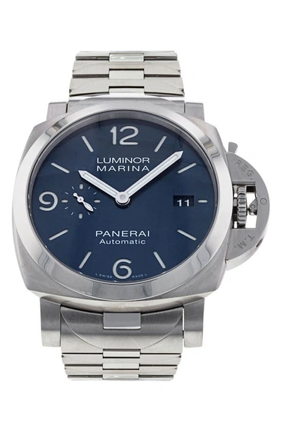 Watchfinder & Co. Panerai  2022 Luminor Marina Automatic Bracelet Watch, 44mm In Blue