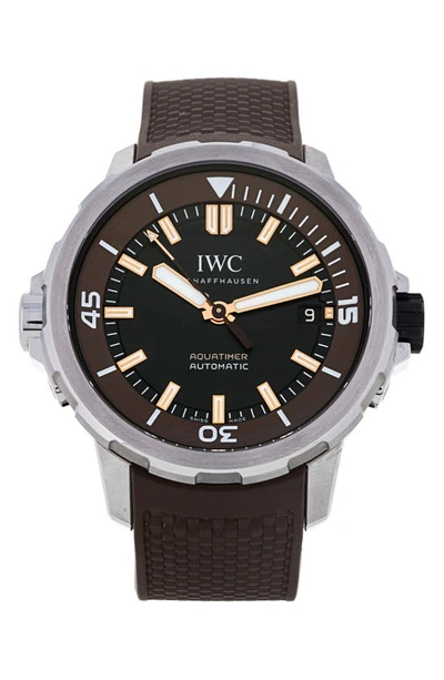 Watchfinder & Co. Iwc  2020 Aquatimer Limited Edition Boesch Automatic Rubber Strap Watch, 4 In Black