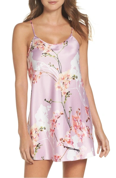 Flora Nikrooz Charmeuse Chemise In Mulberry