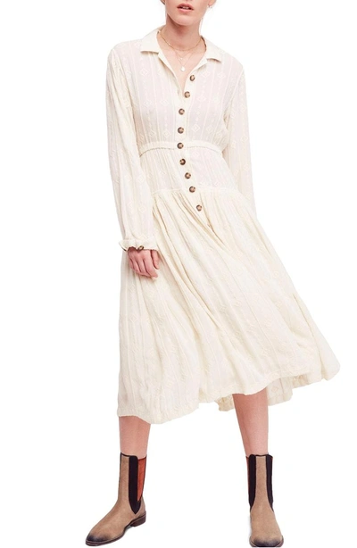 Free People Diamond Head Midi Dress In Ivory