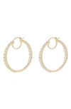 Nadri Liz Cubic Zirconia Inside Out Hoop Earrings In Gold
