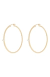 Nadri Zoe Cubic Zirconia Medium Hoop Earrings In Gold
