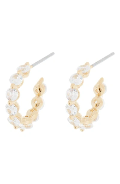 Nadri Cubic Zirconia Hoop Earrings In Gold