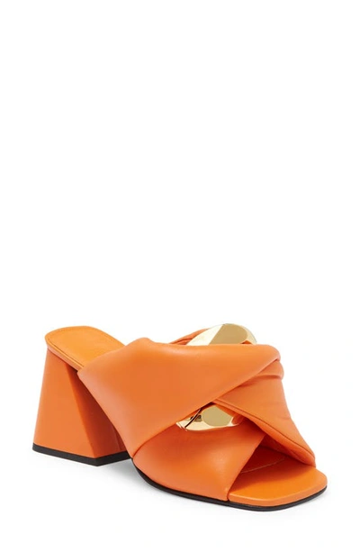 Jw Anderson Twist Mule In Orange