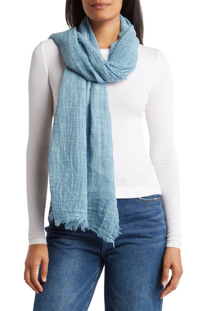 Vince Camuto Washed Solid Scarf In Blue