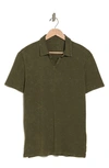 John Varvatos Marble Wash Polo In Olive