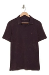 John Varvatos Marble Wash Polo In Dark Plum