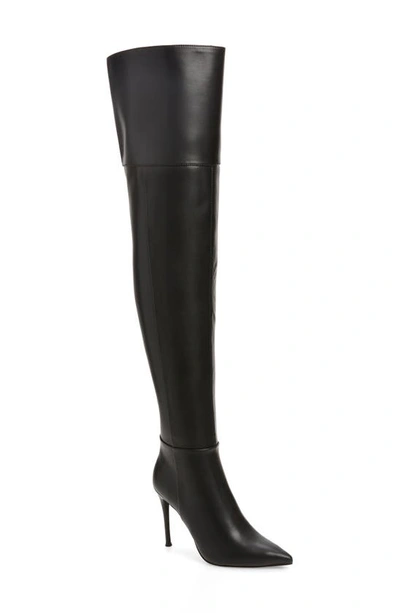 Jeffrey Campbell Pillar Pointed Toe Over The Knee Boot In Black