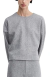 Mango Max Seamed Pullover Sweatshirt In Medium Heather Gray