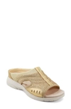 Easy Spirit Traciee Slide Sandal In Gold Glitter