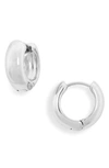 Bp. Mini Bold Huggie Hoop Earrings In Sterling Silver Dipped